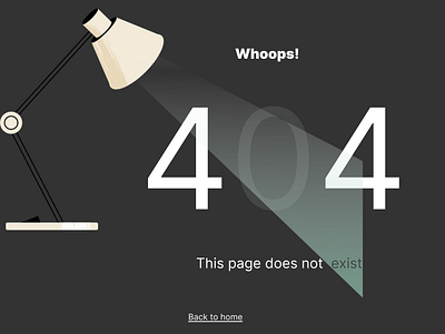 DAILY UI #008 - 404 PAGE graphic design ui