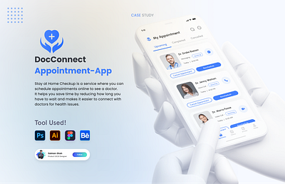Doctor Appointment App UI/UX Case Study :) appdesign appui docconnect appointment app. interfacedesign mobileapp mobiledesign mobileui uiinspiration uiux userexperience uxdesign