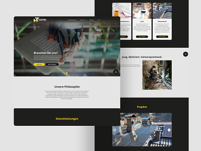 Website for an electrician craftsman electrician elektriker handwerker web webdesign webflow website