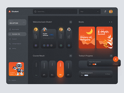 Student Dashboard Design dashboard design figma ui uiux ux