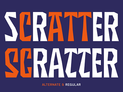 SG Scratter Crisp Font bold design display font fun graphic design type design typeface typography