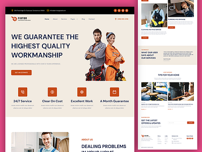 Modern UIUX Web Design for Multipurpose Servicing And Repairing cleaning services website figma to html figma to website landing page design painting service uiux design plumbing website repairing website servicing website shopify website software design uiux design web development webflow website website design wix website wordpress website