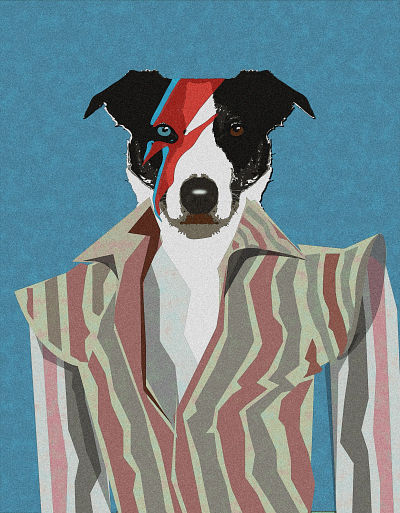 diamond doggo bowie diamond dogs doodle illustration noise shunte88 vector