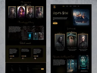 Hogwarts School education education web education web site figma harry potter hogwarts school scool ui ui design ui ux ux web web design