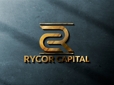 Rycol Capital Logo abstract branding capital corporate custom flat graphic design letter logo logo design minimal rycol wordmark