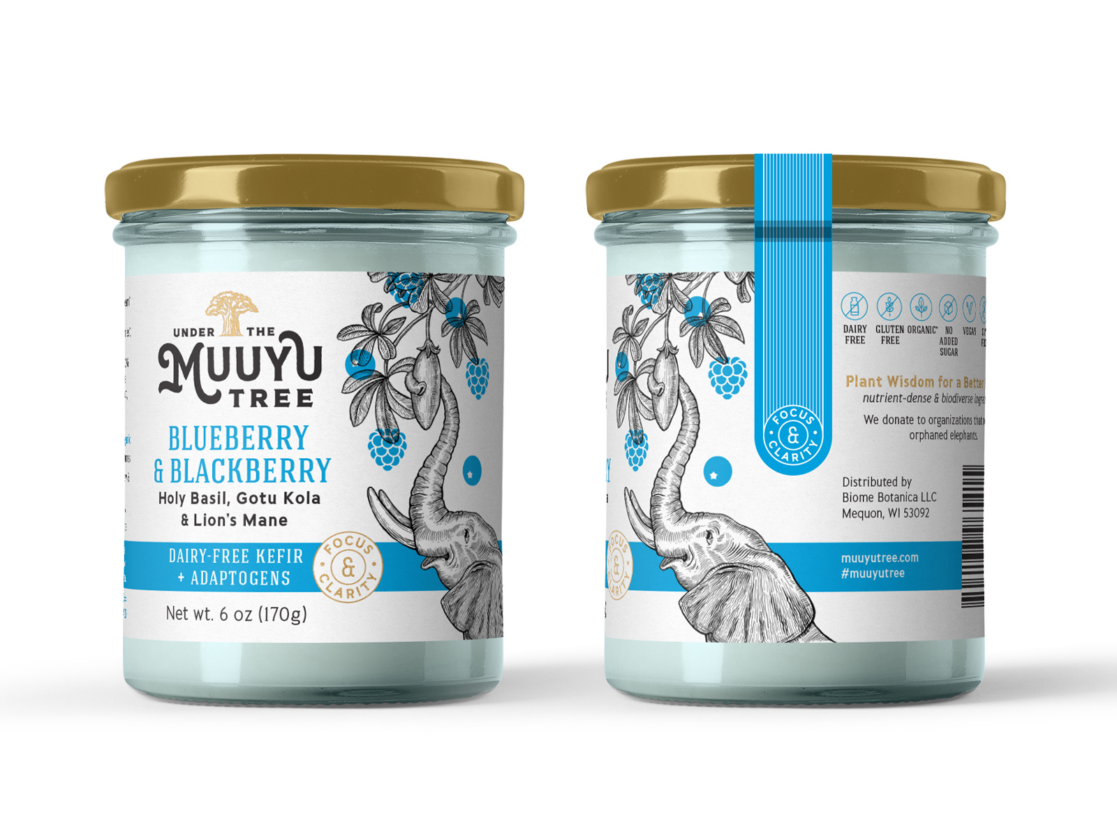 Logo and labels for dairy-free kefir by Mila Katagarova on Dribbble