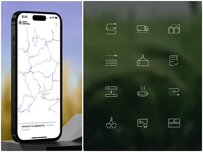 Ascet Shipping - Icons animation cargo grain export icons logistic map motion graphics shipping transportation transshipment ui web