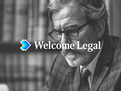Welcome Legal | Legal Tech SaaS arrow b2b blue brand brand identity branding branding agency corporate design graphic design legal logo logo design logo mark modern saas tech