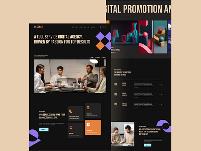 Digital Service Agency agency branding design modern redesign ui web
