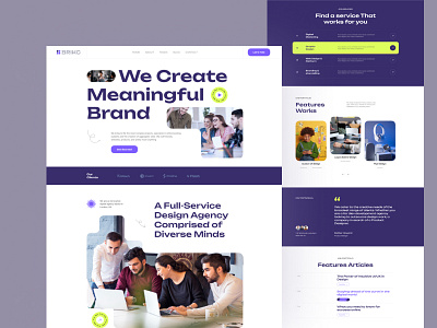 Brikc Brand Agency agency branding design graphic design modern redesign ui web