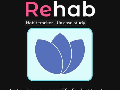 UX case study : Rehab - Habit tracker android application app design case study design habit habit tracker habit tracking app mood tracker ui design uiux userflow ux ux case study wireframes