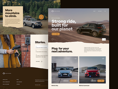 Electric Car Website UI/UX branding graphic design ui