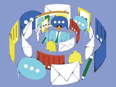 Harvard Business Review - The hidden toll of microstress business character editorial editorial illustration harvard illustration illustrator magdaazab work