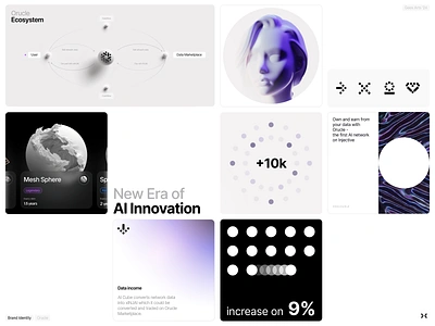 Visual Identity Exploration ai branding brandmark clean data design graphic design icons identity innovation logo minimal pattern ui web 3.0