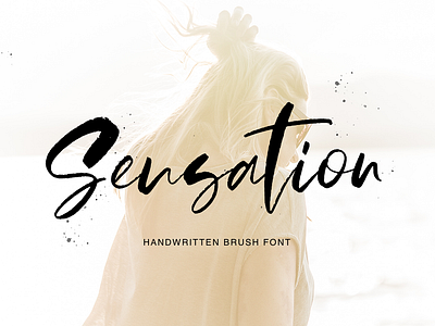 Sensation branding cute font design dry brush font flyer font hand drawn hand drawn font handwritten font illustration logo font modern font poster font script font signature font social media ui wedding font