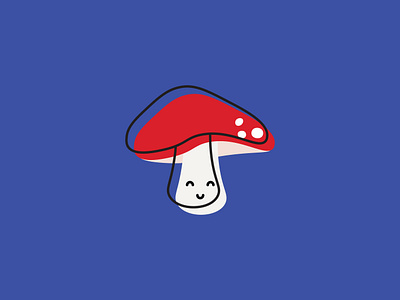 Mushrooms. character cute design face fungi fungus graphic design greeting cards happy illustrated illustration minimal mushroom red sad simple vector imagry