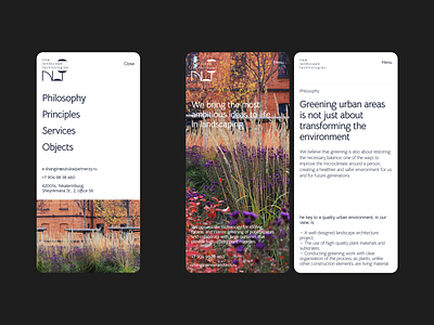 New Landscape Technologies — Mobile Website adaptive company design development landscape minimalism mobile plant ui ux website