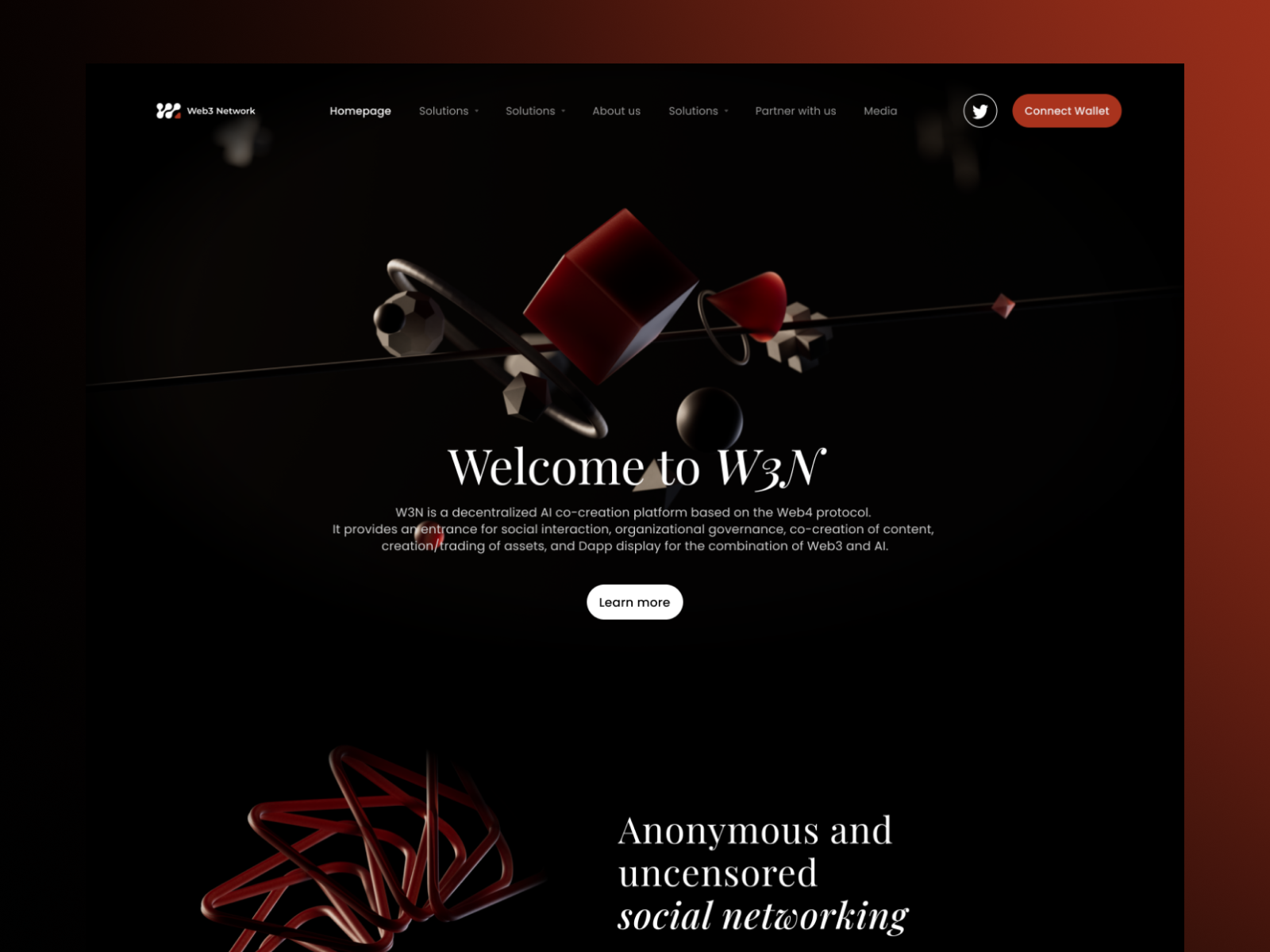 Example of Web3 Landing Page + Branding Design