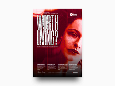 WORTH LIVING? | RP04 design figma graphic design graphics movie posters poster design typography ui