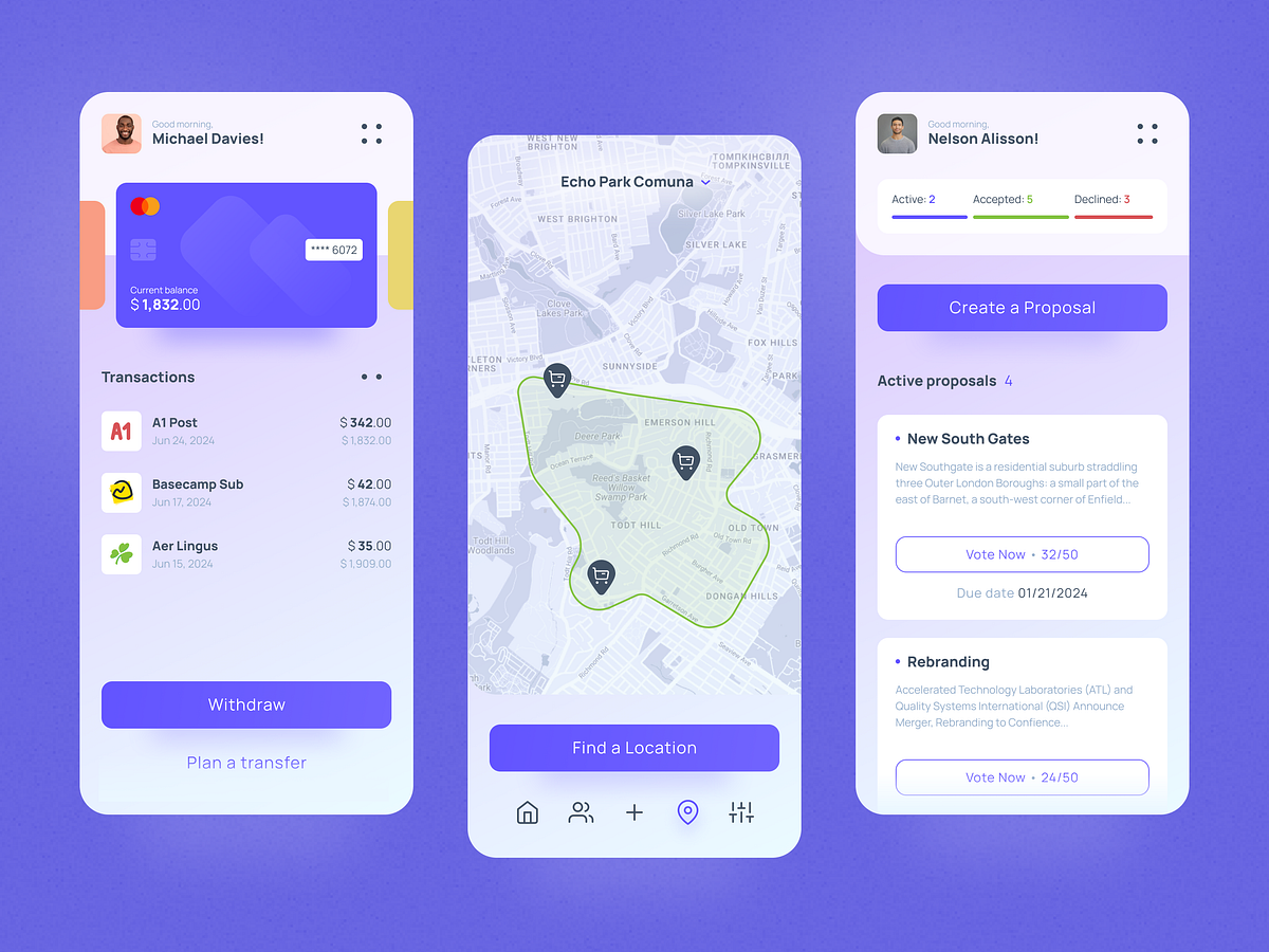 FinTech Mobile App Design by Roman Leshchyk for LeverageUX Design House ...