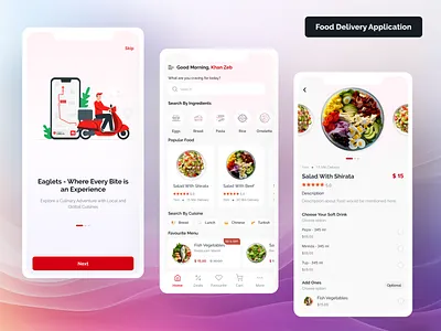 Food Application UI Design application food food blog food deals food delivery food inventory food subscription food trends grocery shopping healthy eating meal kit service online ordering restaurant reservations ui