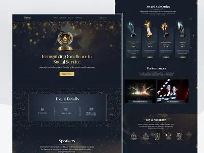 Award Event web visual agency award branding ceremony dark design modern redesign ui visual web