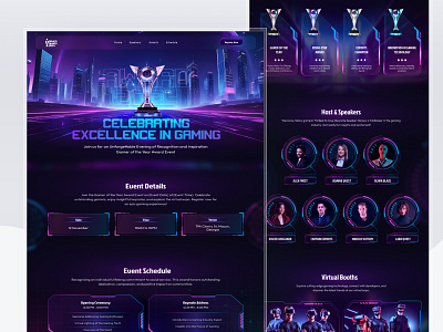 Gaming Award web visual agency branding design gaming modern redesign ui visual web