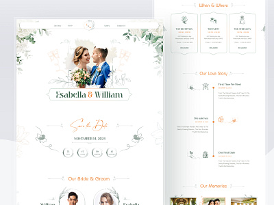 Wedding Event web visual agency branding design event modern redesign ui web wedding white