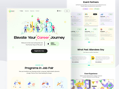 Job Fair Event agency branding design event job job fair job seeking modern redesign ui web