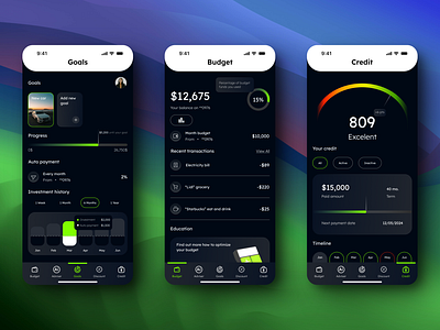 Finance app "MoneyMind" ai app balance bank banking budget card credit figma finance goals icon mobile money