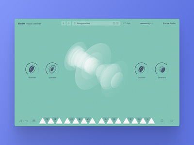 Excite Audio - Bloom Vocal Aether (2024) audiosoftware musicsoftware uidesign uiux uxdesign vocals vst