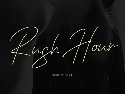 Rush Hour ball pen branding casual font design food hand drawn hand drawn font handwritten font illustration logo font modern font monoline font packaging poster script font signature font social media ui wedding font