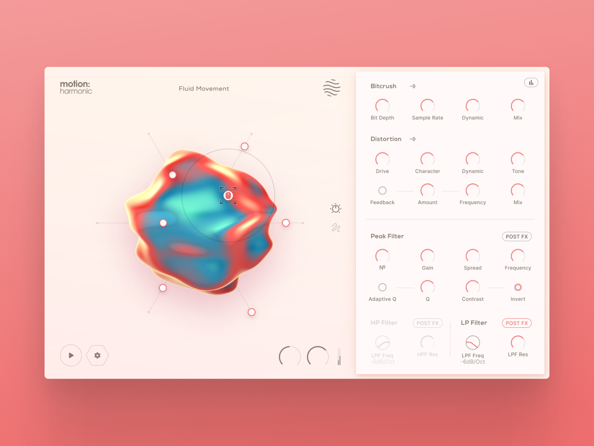 Motion: Harmonic (Excite Audio, 2023) VST Design FX Plugin Gui instrument mixing musicproduction musicsoftware plugin ui uidesign ux uxdesign vst vstplugins