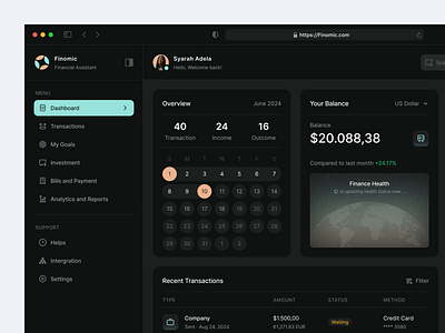 Financial Dashboard branding design figma logo typography ui ux