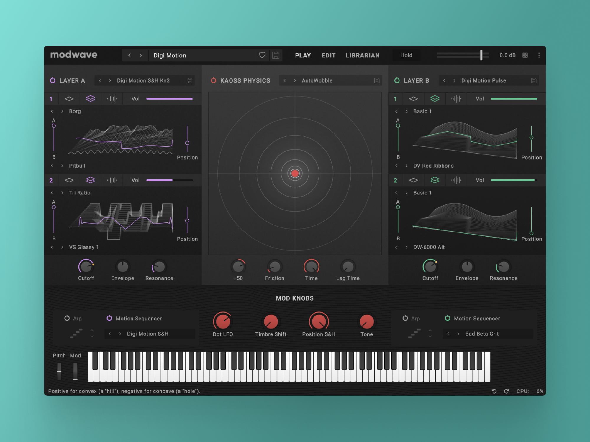 Modwave (Korg, 2022) VST Design Plugin Gui Synthesizer instrument korg musicproduction musicsoftware plugin synthesizer uidesign uiuxdesign uxdesign vst vstplugins