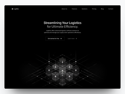 Logiflex - Logistics SAAS Platform branding dark design graphic design landing page logistics minimal saas ui ultraminimal web design website
