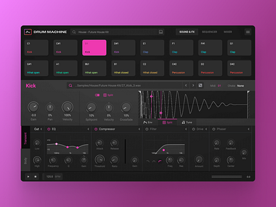 ADSR - Drum Machine (2022) adsrsounds drummachine musicproduction musicsoftware ui uidesign ux uxdesign
