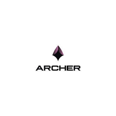 Simple Gradient Effect design for archer arrow branding gradient logo simple spark symbolic