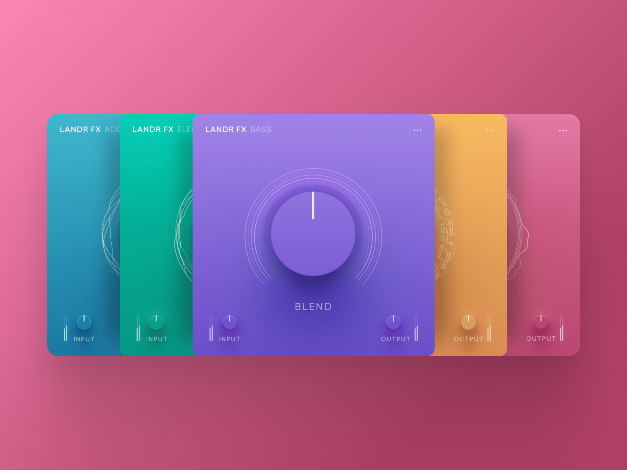LANDR FX Suite (LANDR, 2022) VST Design Plugin Gui fxplugin gui interfacedesign landrmusic musicproduction musicsoftware plugin uidesign uiuxdesign vst vstplugins