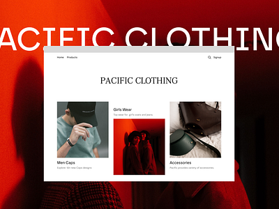 Pacific Clothing - Design Shot design shot designer kashif kashif usman pacific clothing photographer photography uiux design usman web design
