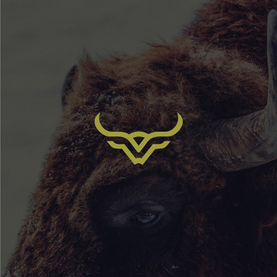 Buffalo head symbol for Arab company arab branding buffalo clean eco food line logo modern simple