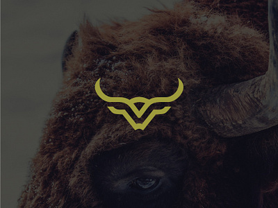 Buffalo head symbol for Arab company arab branding buffalo clean eco food line logo modern simple