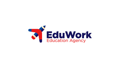 EduWork agency australia boomerang branding classic education education agency graphic design logo minimal plane simple sydney work