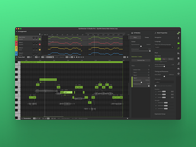 Dreamtonics - Synth V Studio (2020) interfacedesign musicproduction ui uidesign uiux ux uxdesign