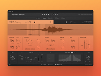 Native Instruments - Pharlight (2020) interfacedesign musicproduction musicsoftware sounddesign ui uidesign ux uxdesign