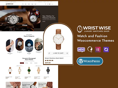 WristWise – Luxury Watches Store – E-commerce Responsive Theme design ecommerce luxuries opencart prestashop shopify smatrwatches templatterip watches woocommerce
