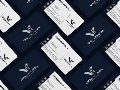 Sophisticated Business Card Design for Vaarahi Infra portfolio