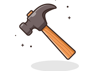 Hammer Cartoon branding cartoon daily illustration design graphic design hammer home icon illustration logo minimalist tools