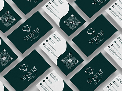 Luxurious Business Card Design for Shona Jewels portfolio