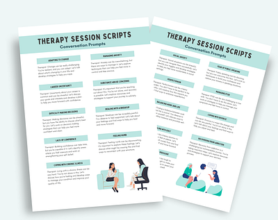 Therapy Page Design - Therapist Aid, Counseling Tools branding cbt counseling tools design graphic design illustration mental health mental health design therapy printables ui worksheets